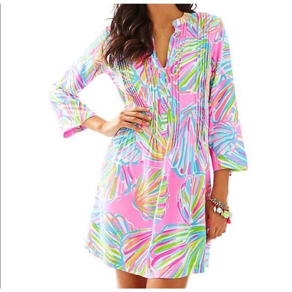 Lilly Pulitzer Dresses & Skirts - Lilly Pulitzer Sarasota tunic dress in pink pout shellabrate XS